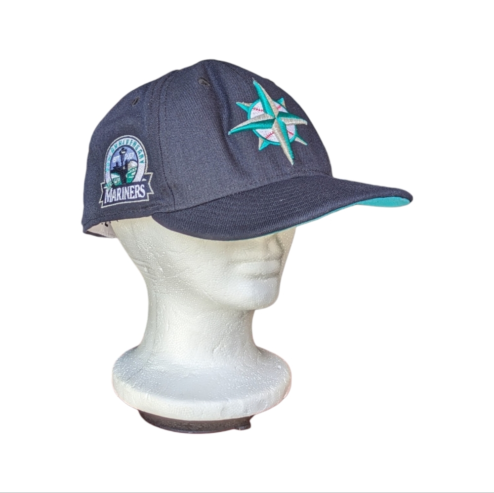 Vntg Seattle Mariners 30th Anniversary Wool Cooperstown New Era Hat Size 7&3/4
